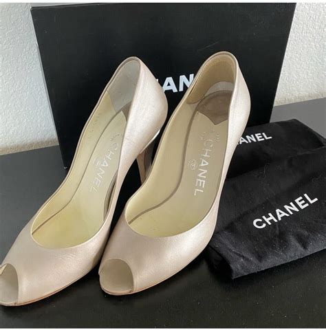 CHANEL Peep Toe Heels Pump for sale 